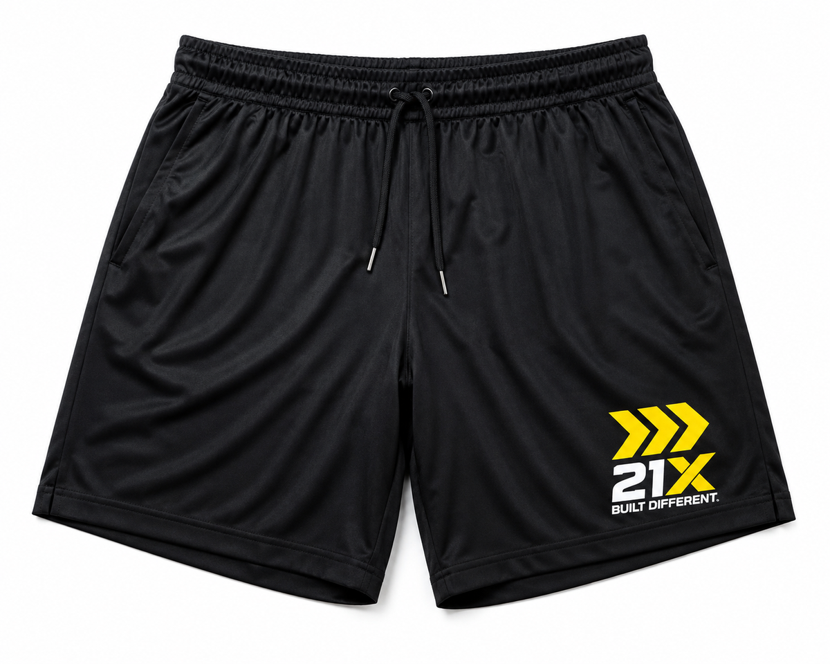 21X Built Different Performance Shorts – Black
